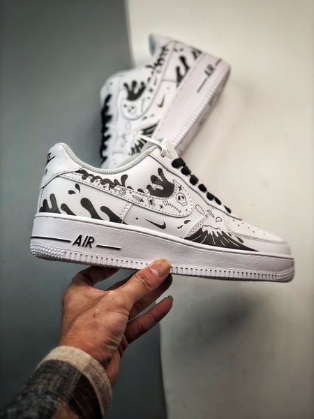 Air Force 1 '07 Low Onda Branco e Preto - Vista 7
