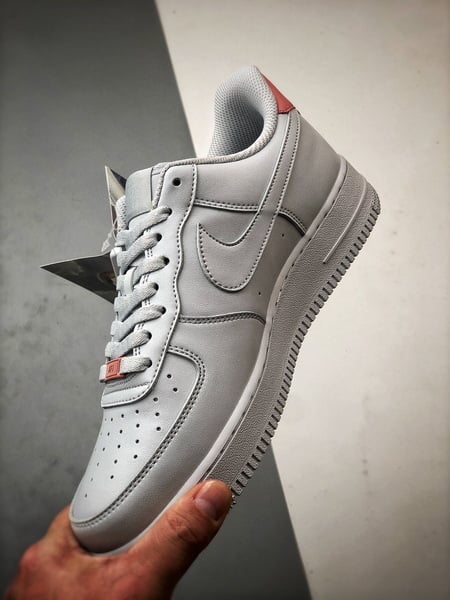 Air Force 1 '07 Low Cinzento Frio e Rosa - Vista 5