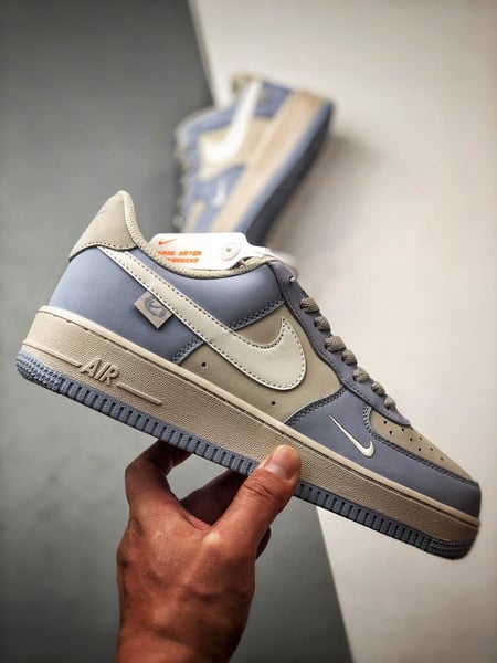 Air Force 1 '07 Low Cinzento e Azul - Vista 7