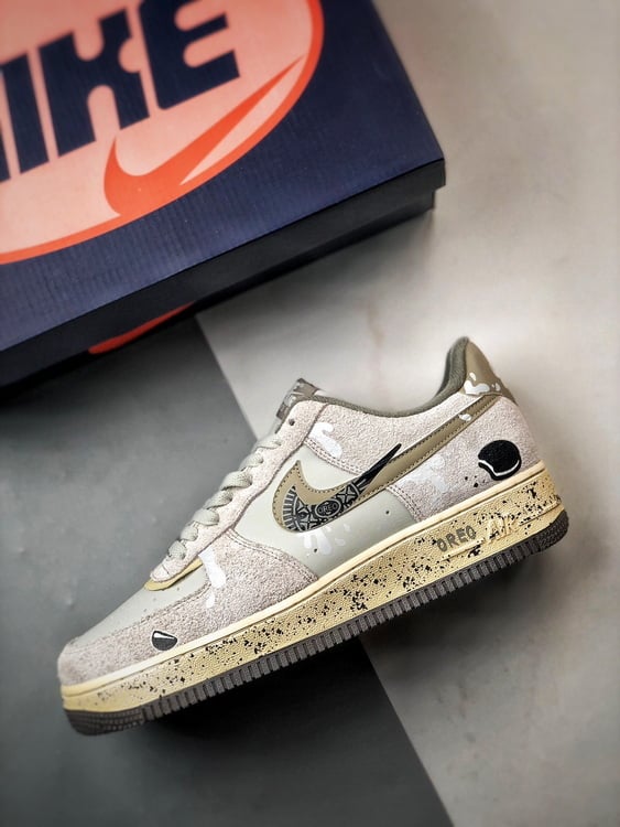 Air Force 1 '07 Low Cinzento Biscoito de Leite - Vista 8