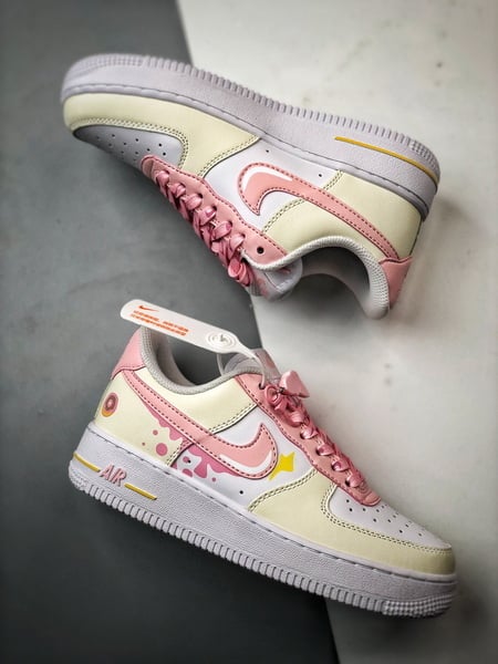 Air Force 1 '07 Low Branco, Damasco e Rosa - Vista 6