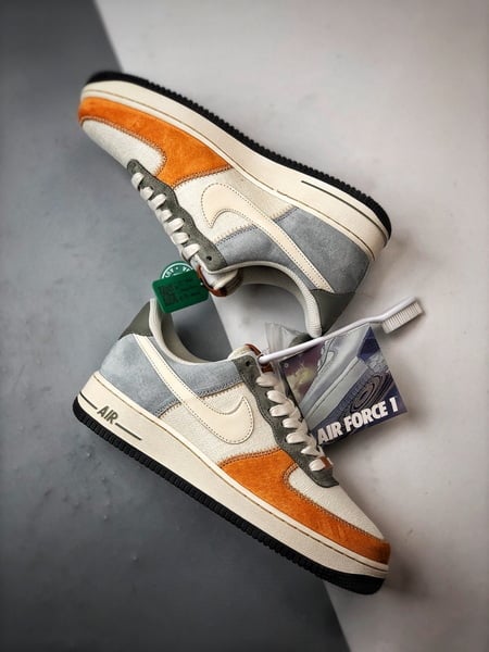 Air Force 1 '07 Low Branco, Marrom e Azul - Vista 6