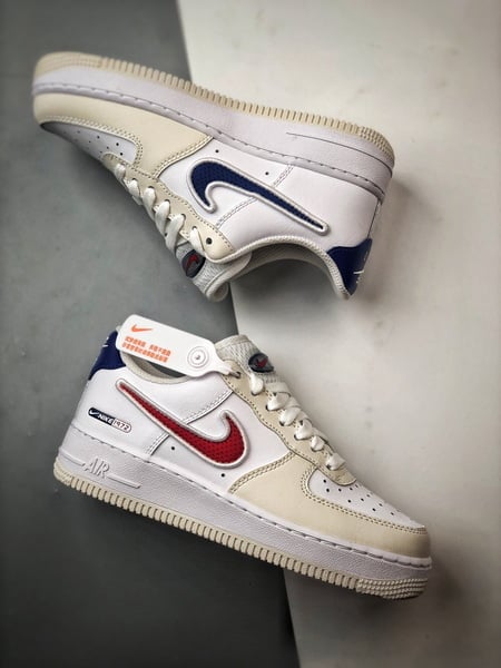 Air Force 1 '07 Low Branco, Vermelho e Azul - Vista 6