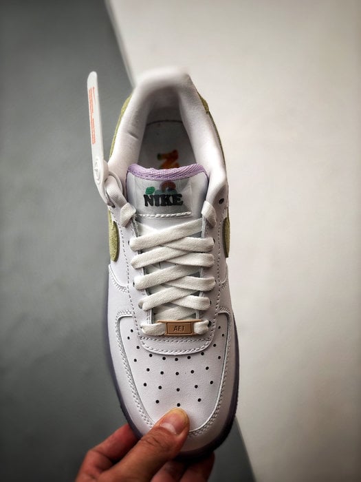 Air Force 1 '07 Low Branco, Verde e Roxo - Vista 9