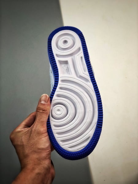 Air Force 1 07 Low Branco Azul Camurca - Vista 4