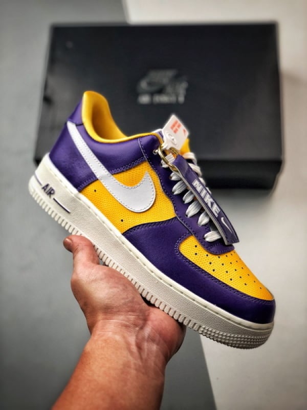 Air Force 1 '07 Low Roxo e Amarelo - Vista 1