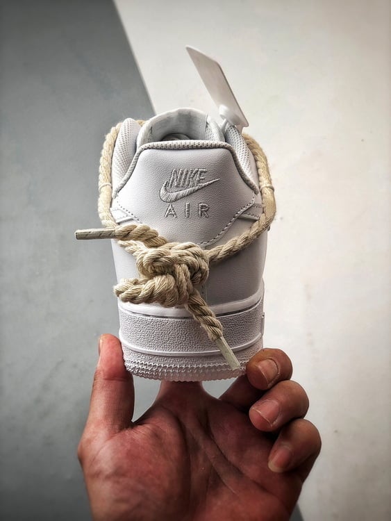 Nike Air Force 1 Low 07 Branco com Cordas - Vista 3