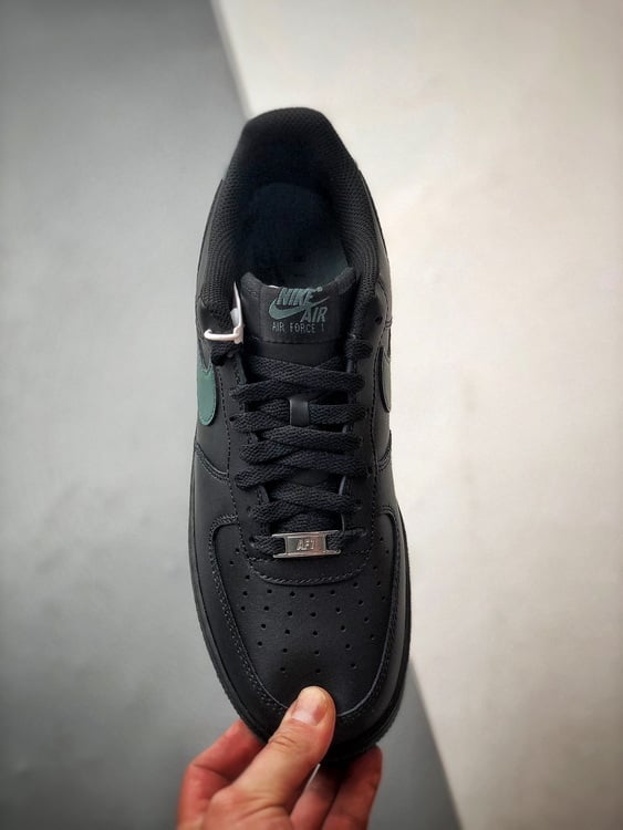 Nike Air Force 1 Low Preto e Verde Escuro - Vista 9