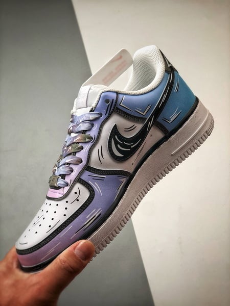Air Force 1 '07 Low Azul e Rosa Cotton Candy - Vista 5