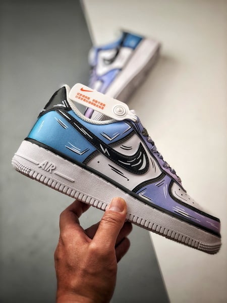 Air Force 1 '07 Low Azul e Rosa Cotton Candy - Vista 7