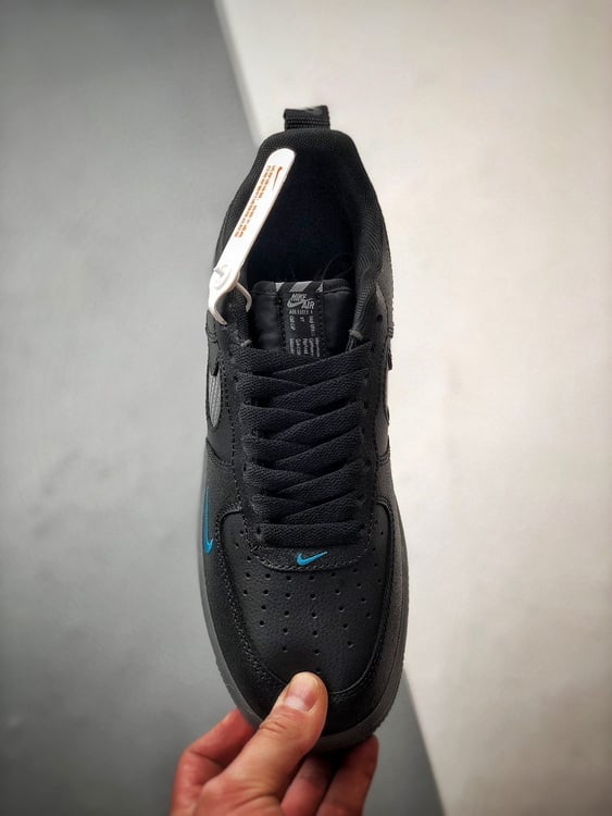 Nike Air Force 1 Low 07 Preto e Azul - Vista 9