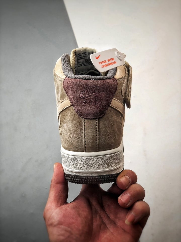 Air Force 1 07 Mid Caqui e Marrom Camurca - Vista 3