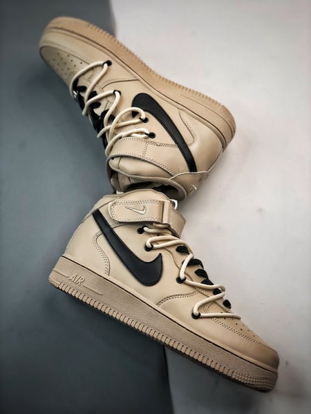 Air Force 1 07 Mid Marrom e Preto Cordao - Vista 6