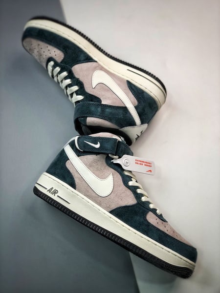 Air Force 1 07 Mid Cinzento e Verde Camurca - Vista 8