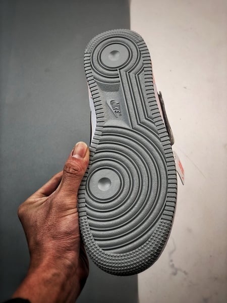 Air Force 1 07 Mid Cinzento e Azul Camurca - Vista 4