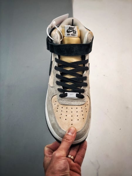 Air Force 1 07 Mid Cinzento Preto e Rosa Camurca - Vista 9