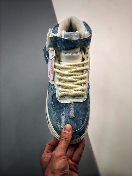 Air Force 1 07 Mid Azul Denim Patchwork - Vista 5