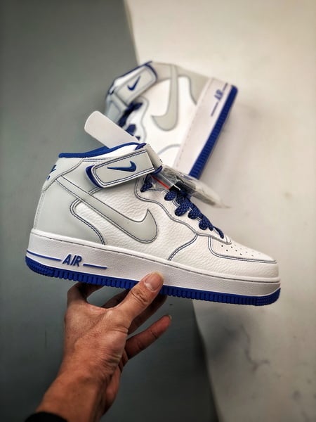 Air Force 1 07 Mid Branco e Azul Estrelas - Vista 7