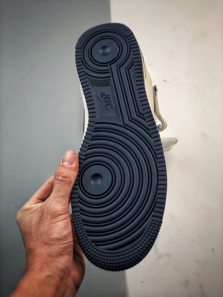 Air Force 1 07 Mid Branco e Azul Escuro Caneta - Vista 4