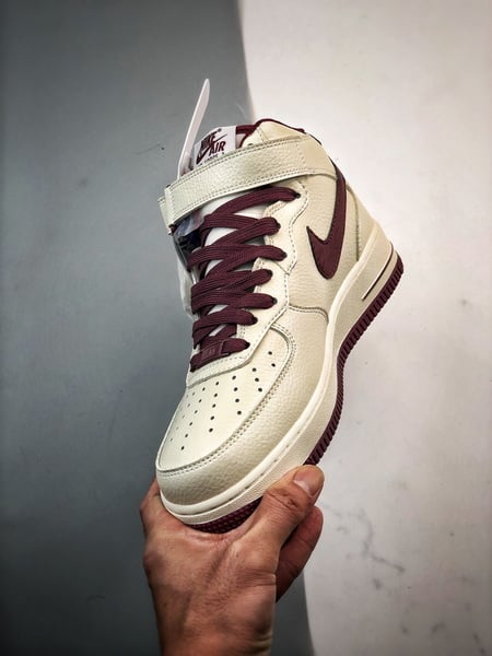 Air Force 1 07 Mid Branco e Vinho Caneta - Vista 5