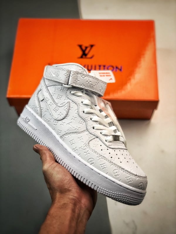 Air Force 1 07 Mid LV Branco Puro Estampado Completo - Vista 1