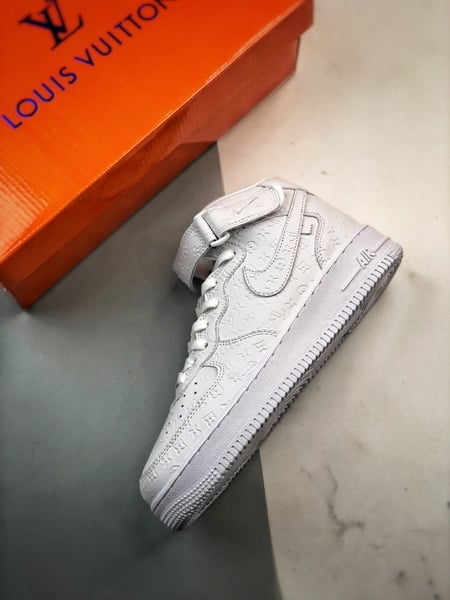 Air Force 1 07 Mid LV Branco Puro Estampado Completo - Vista 8