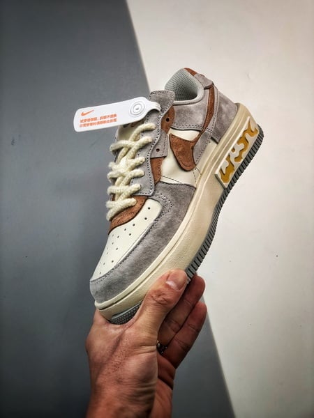 Air Force 1 Fontanka Desconstruido Vintage Cinzento e Marrom - Vista 5