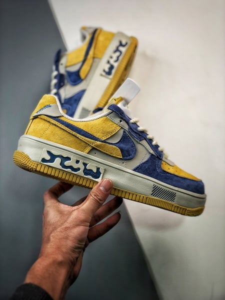 Air Force 1 Fontanka Desconstruido Vintage Amarelo e Azul - Vista 7