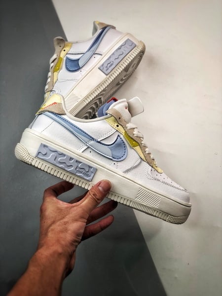 Air Force 1 Fontanka Desconstruido Branco e Azul - Vista 6