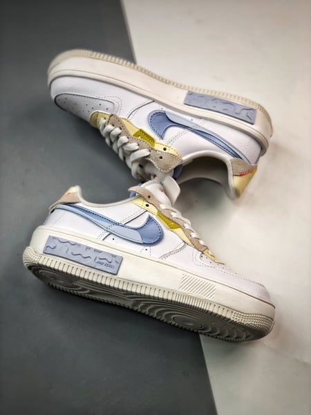 Air Force 1 Fontanka Desconstruido Branco e Azul - Vista 8