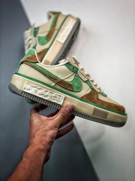 Air Force 1 Fontanka Desconstruido Bege Marrom e Verde - Vista 8