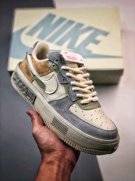 Air Force 1 Fontanka Desconstruido Bege Azul e Marrom - Vista 6