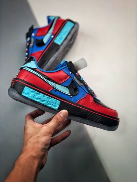 Air Force 1 Fontanka Desconstruido Preto e Azul - Vista 9