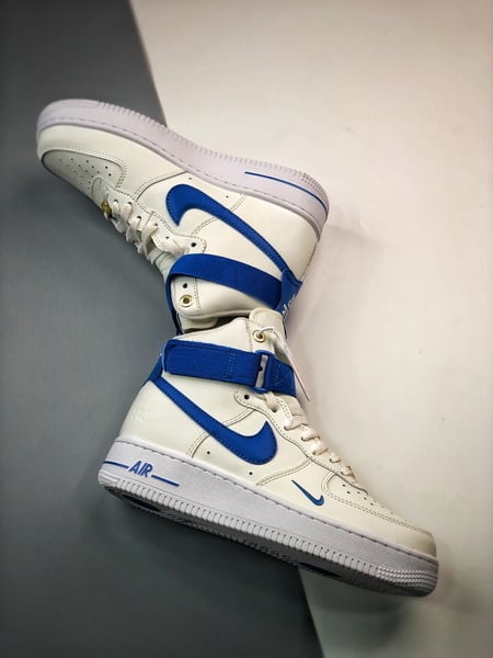 Air Force 1 High Branco e Azul Precioso - Vista 7