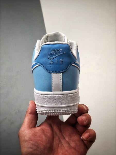Air Force 1 Low Três Swoosh Gradiente Azul e Branco - Vista 3