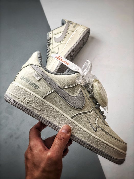 Air Force 1 Low Cinco Listras Corda Grossa Branco e Cinza - Vista 7
