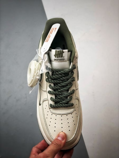 Air Force 1 Low Cinco Listras Cadarços Grossos Marfim e Verde - Vista 9