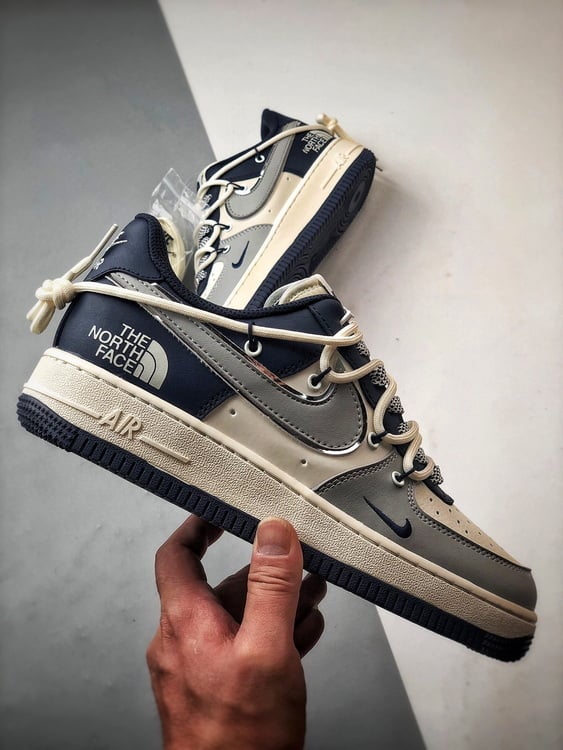 Nike Air Force 1 Low North Face Cinza Azul - Vista 7