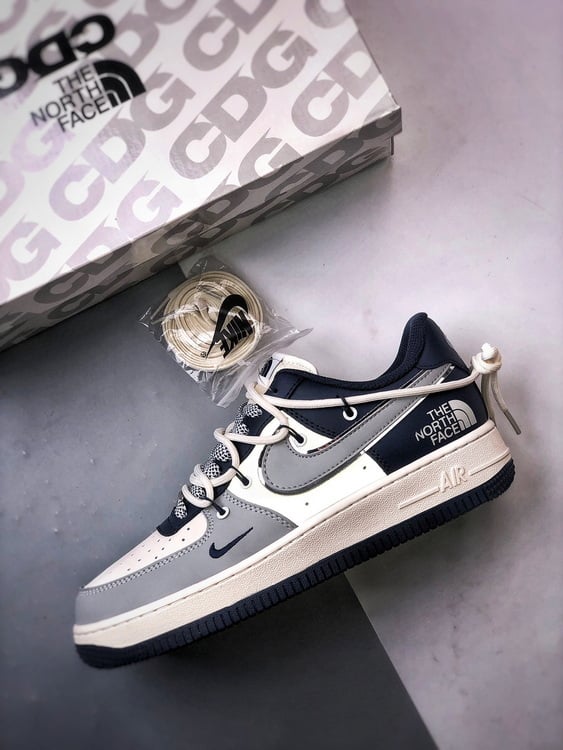 Nike Air Force 1 Low North Face Cinza Azul - Vista 8