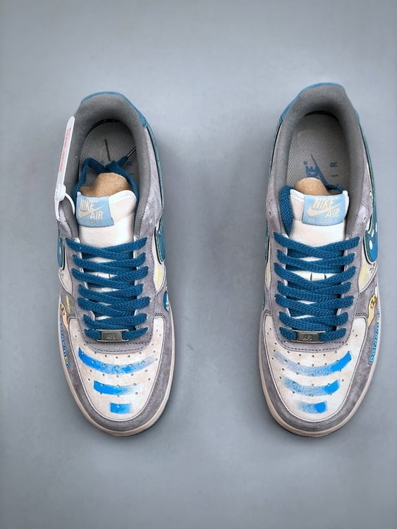 Air Force 1 Low Doraemon Cinzento e Azul - Vista 6