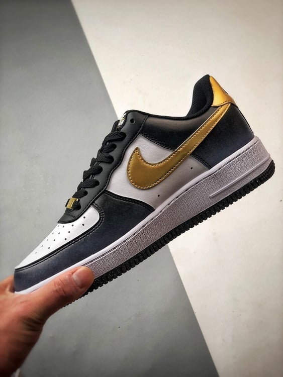 Nike Air Force 1 Low Azul e Dourado - Vista 5