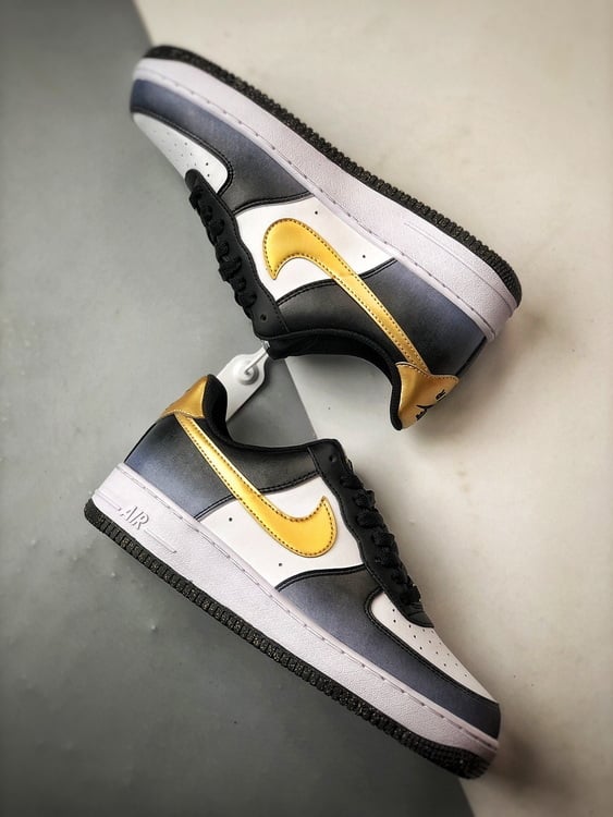 Nike Air Force 1 Low Azul e Dourado - Vista 6