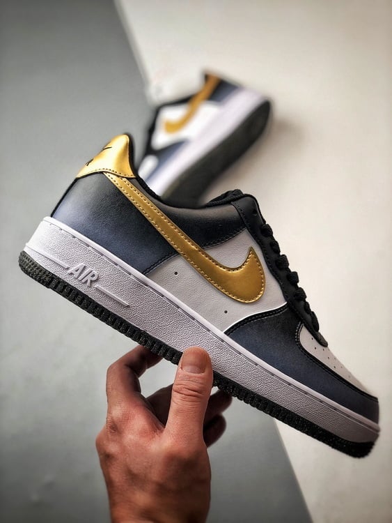 Nike Air Force 1 Low Azul e Dourado - Vista 7
