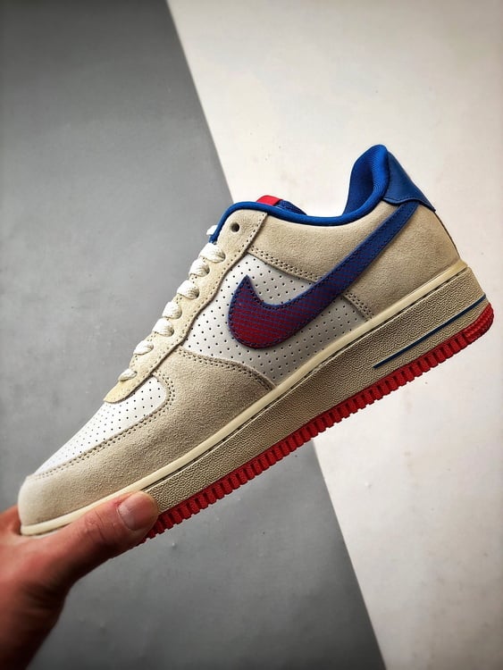 Nike Air Force 1 Low Gradiente Branco, Azul e Vermelho - Vista 5