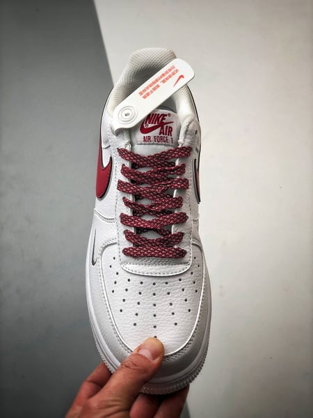 Air Force 1 Low _By You_ Branco e Vermelho Reflexo - Vista 9