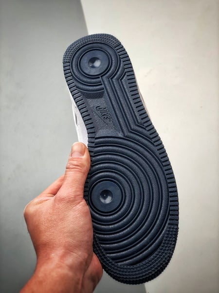 Air Force 1 Low _By You_ Branco e Azul Escuro - Vista 4