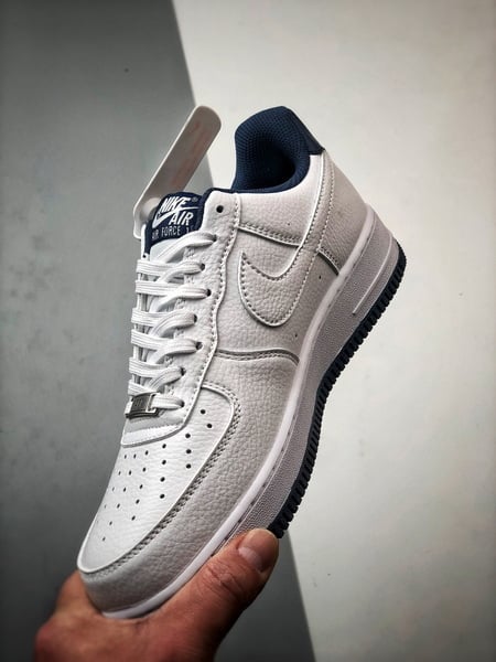 Air Force 1 Low _By You_ Branco e Azul Escuro - Vista 5