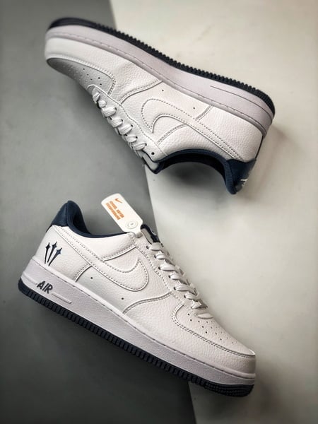 Air Force 1 Low _By You_ Branco e Azul Escuro - Vista 6