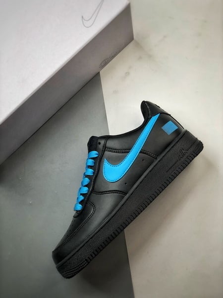 Air Force 1 Low 'By You' Preto e Azul - Vista 8