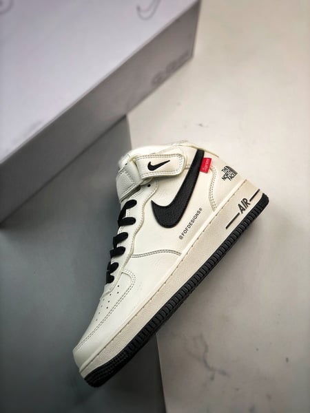 Air Force 1 Mid SupBranco e Preto - Vista 8